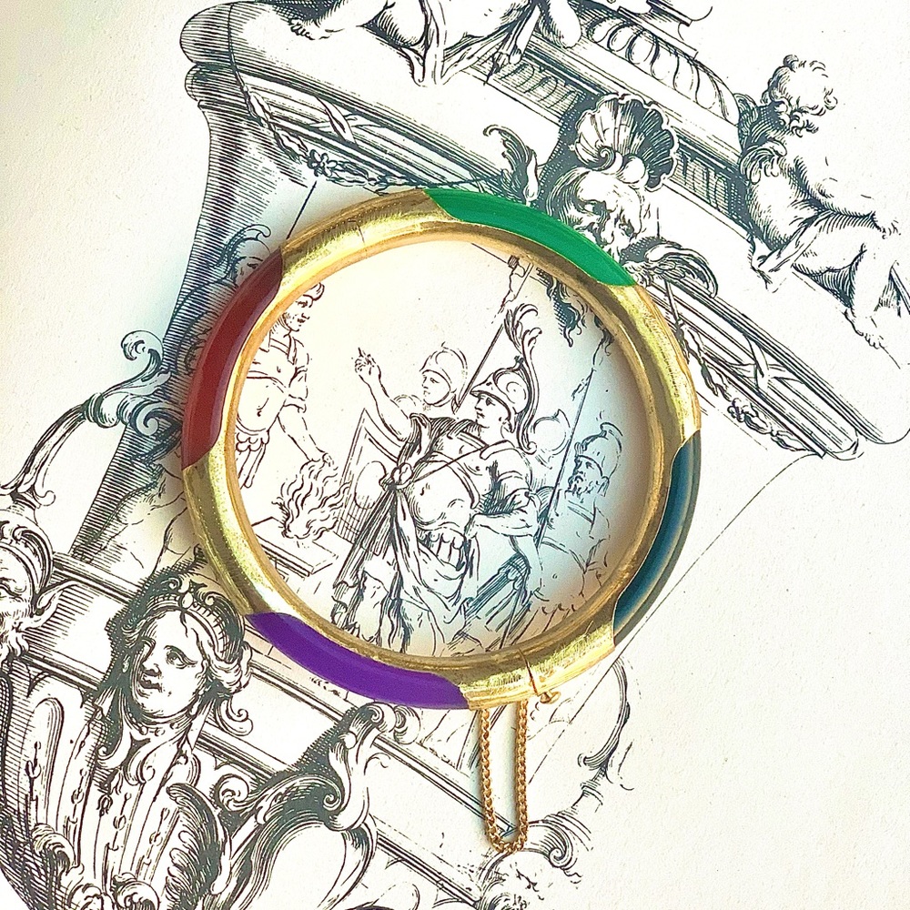 Jade gold bracelet